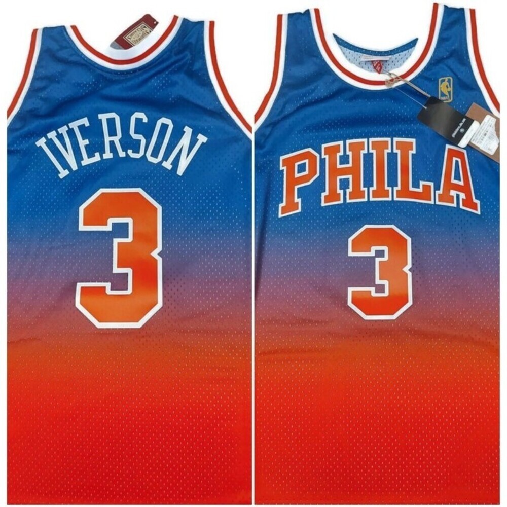 Mitchell & Ness Mens Size 2XL Fade Away 1996-97 Swingman Jersey Allen Iverson #3